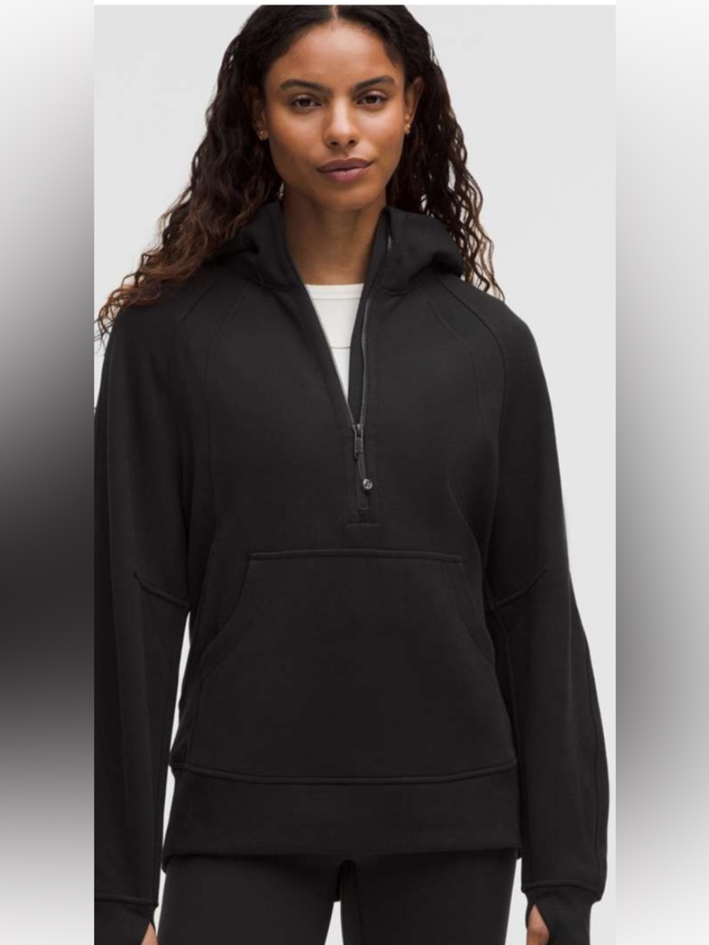 Lululemon Scuba Oversized Half Zip Hoodie *long Black 4
